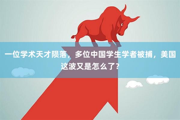 一位学术天才陨落，多位中国学生学者被捕，美国这波又是怎么了？