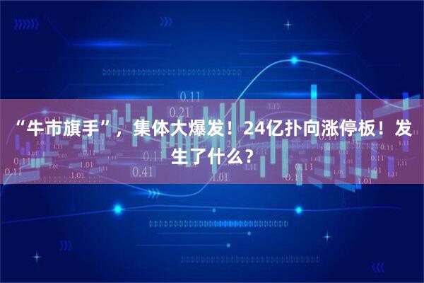 “牛市旗手”，集体大爆发！24亿扑向涨停板！发生了什么？